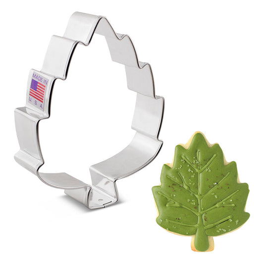 Birch Leaf Cookie Cutter, 4" 4" x 3"