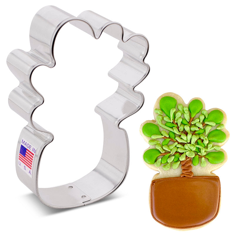 Fiddle Leaf Fig Cookie Cutter, 4" 3.9" x 2.65"