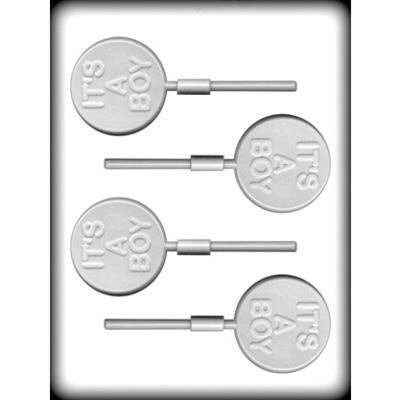 It's A Boy 2-1/2" Sucker Hard Candy Mold