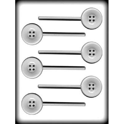 Button 1-3/4" Sucker Hard Candy Mold