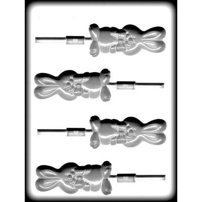 Rabbit With Bow Sucker Hard Candy Mold