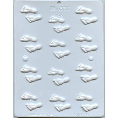Foot Prints 1" Hard Candy Mold