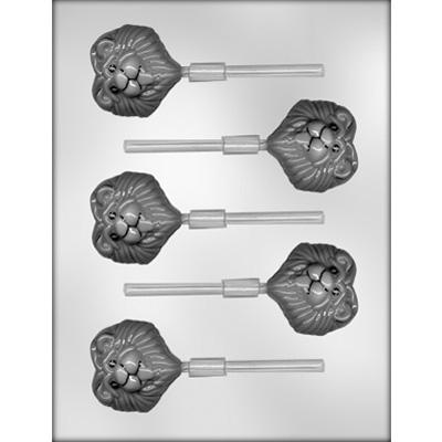 Lion Head 2" Sucker Chocolate Mold