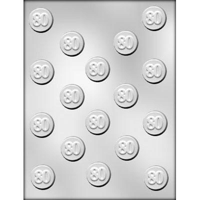 Number 80 Mint Chocolate Mold