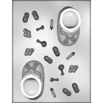 Bootie With Accessories Chocolate Mold