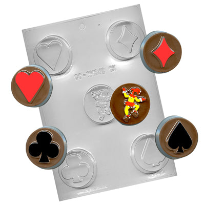 CARD SUITS SANDWICH COOKIE CHOCOLATE MOLD