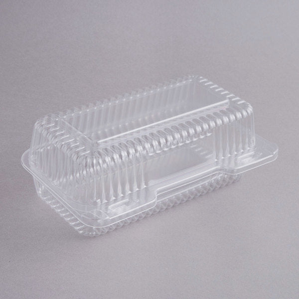 9" x 5" x 3" Clear Hinged Lid Plastic Container