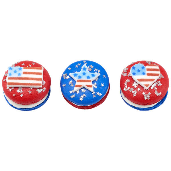 American Flag Assortment Dec-Ons® Decorations set of 6