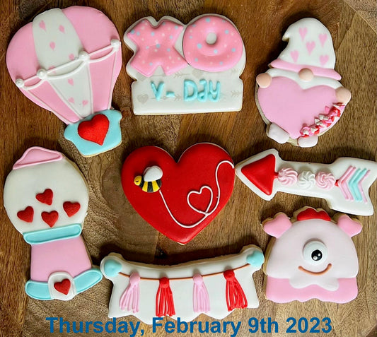 Thursday 2/9/2023: Sugar Cookie Decorating class - Valentine Theme (Please read class details below)