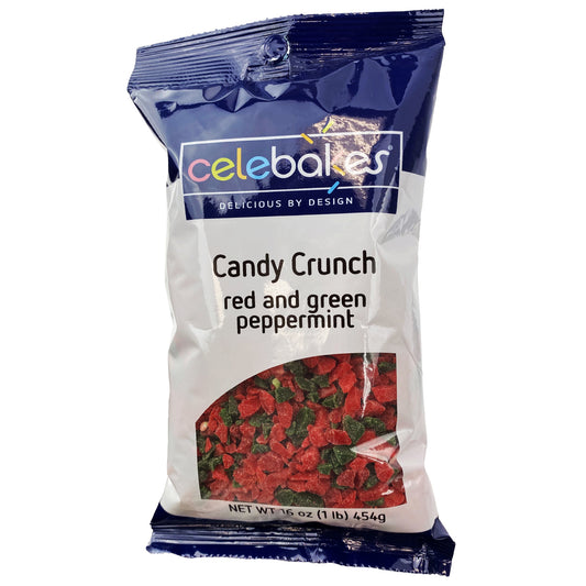 Celebakes Red & Green Peppermint Candy Crunch, 16 oz.