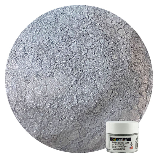 Celebakes Shiny Silver Edible Luster Dust, .1 oz