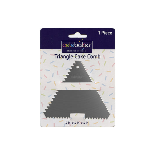 Celebakes Stainless Steel Triangle Cake Comb, 4" x 4" x 4"