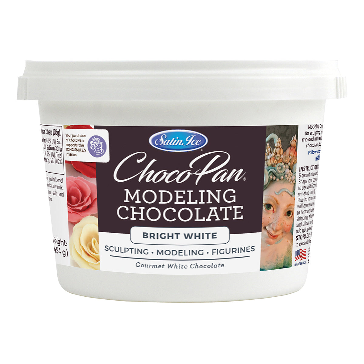 Satin Ice ChocoPan Bright White Modeling Chocolate, 1 lb