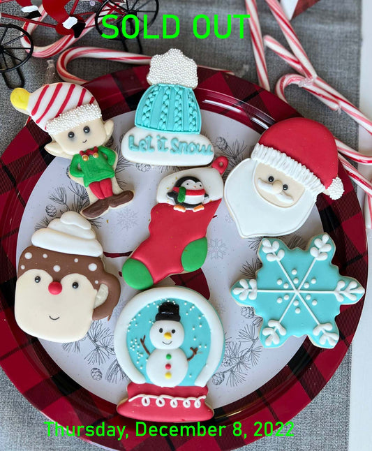 Thursday 12/8/2022: Sugar Cookie Decorating class - Christmas Theme (Please read class details below)