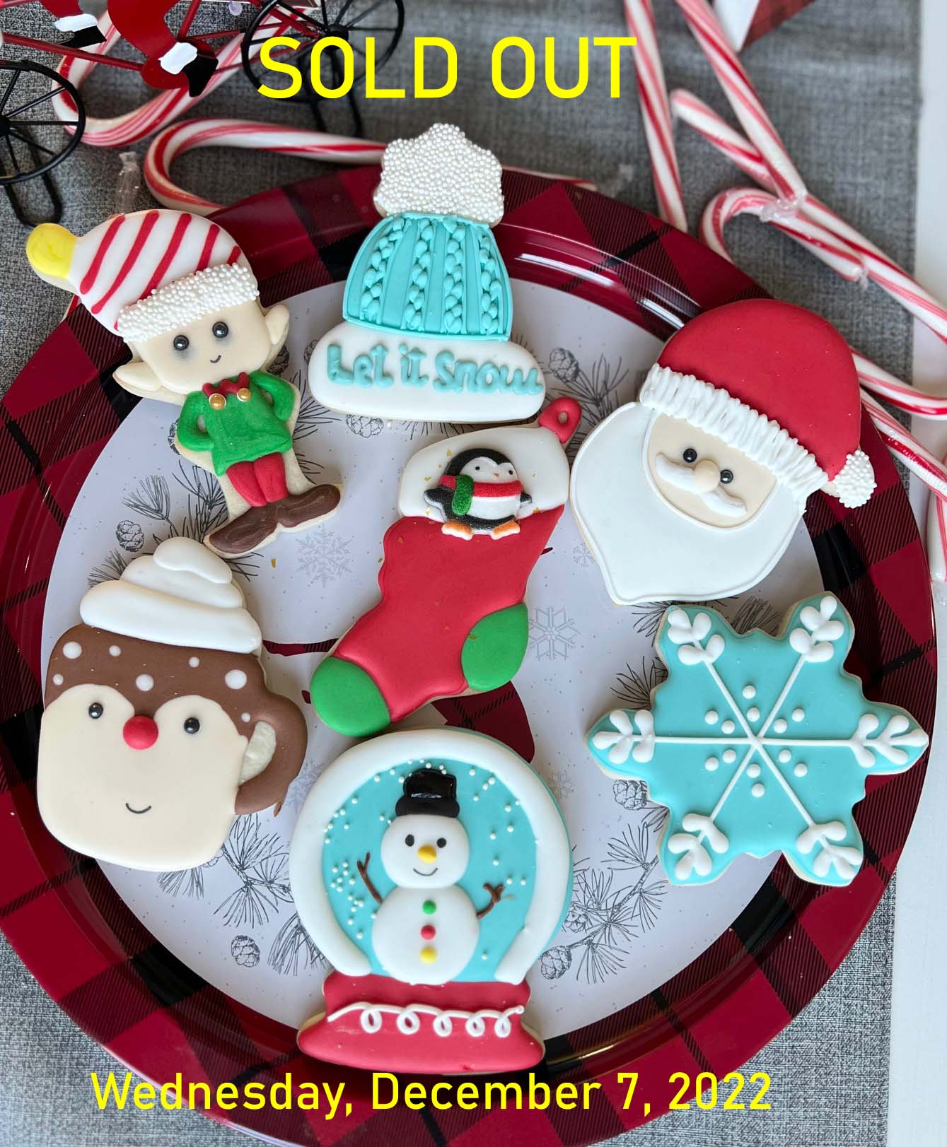 Wednesday 12/7/2022: Sugar Cookie Decorating class - Christmas Theme (Please read class details below)