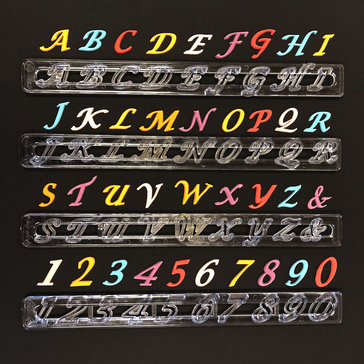 FMM ALPHABET AND NUMBERS UPPER CASE SCRIPT SET TAPPIT