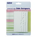 SIDE SCRAPERS - PATTERNED EDGE PLASTIC SET OF 4