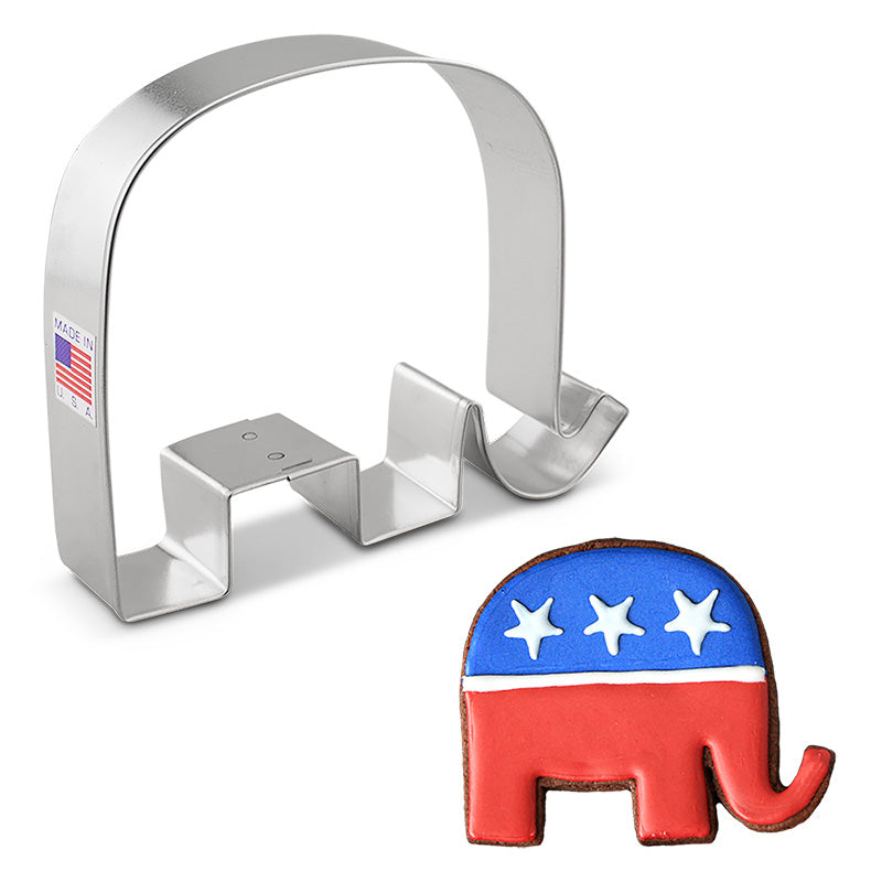 Republican GOP Elephant Cookie Cutter 3 5/8"