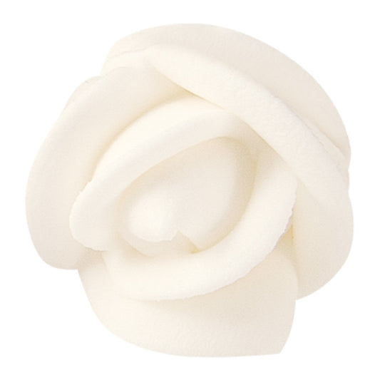 White Classic Sugar Rose Decorations, 1 ct.