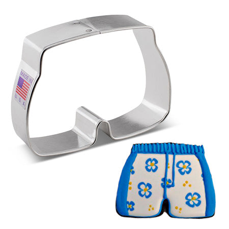 Bathing Suit Trunks Cookie Cutter 3 1/8"