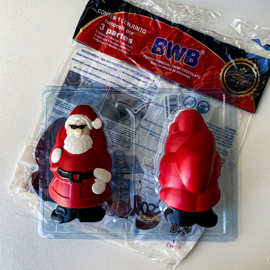 BWB 3 piece chocolate mold: SANTA CLAUS