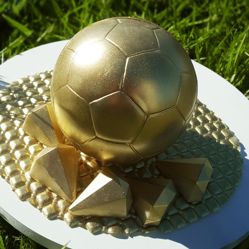 BWB 3 piece chocolate mold: SOCCER BALL