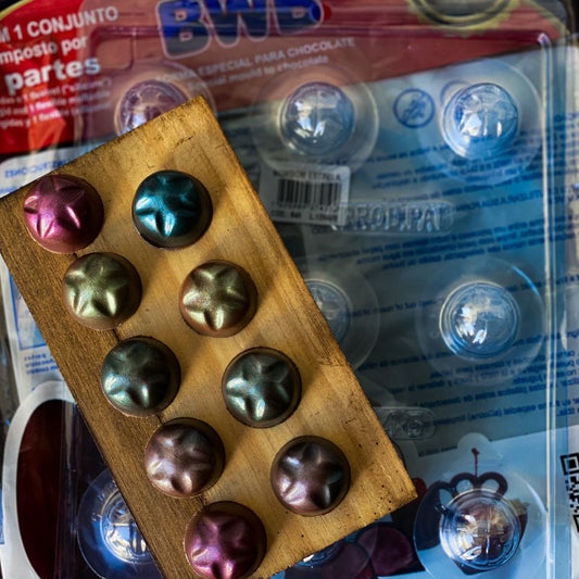 BWB 3 piece chocolate mold: STAR BONBON