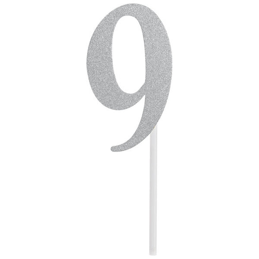 cake topper glitter numbers