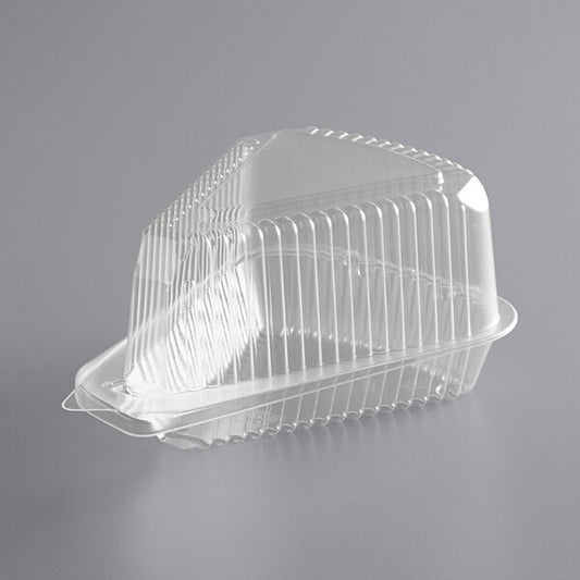 5" Clear Hinged Slice Container with Medium Dome Lid