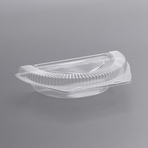 9" Clear Half Pie Hinged Container