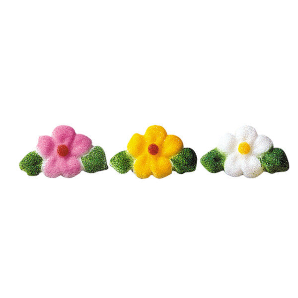 Leafed Flower Charms Assortment Dec-Ons® Decorations set of 6