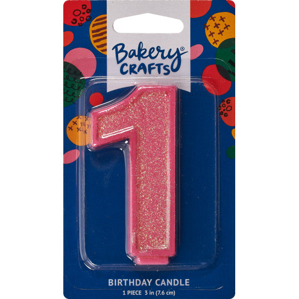 1 Glitter Numeral Candles
