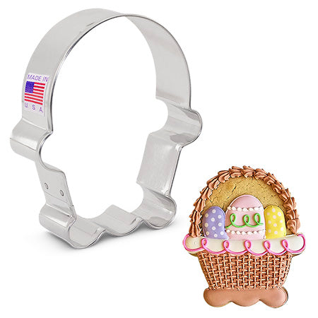 Easter Basket Cookie Cutter 3 3/4" x 3 1/8"