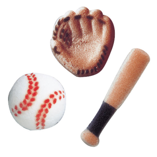 Baseball Assortment Dec-Ons® Decorations set of 3