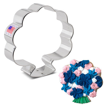 LilaLoa's Bouquet of Flowers & Forward Facing Turkey Cookie Cutter 3 5/8" x 3 1/2"