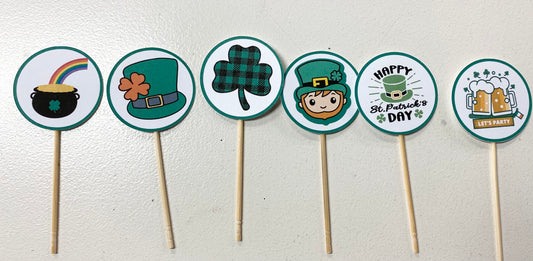 St .Patrick's cupcake topper , 12ct