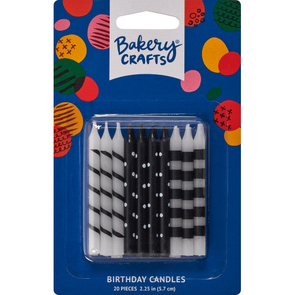 Black & White Stripes & Dots Specialty Candles