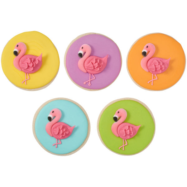 Flamingo Neck Dec-Ons® Decorations set of 4