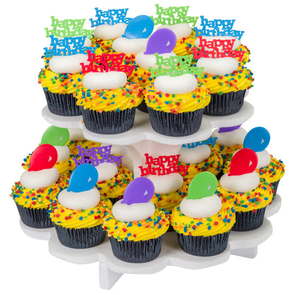 Happy Birthday and Balloons DecoPics®set of 12
