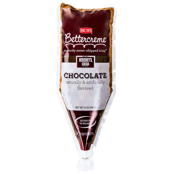 Rich's Bettercreme 12 oz. Hershey's® Chocolate Whipped Icing Bag