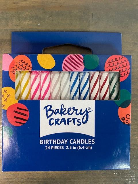 Assorted Striped Candles