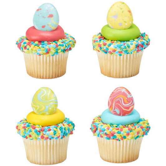 Painted Eggs Cupcake Rings