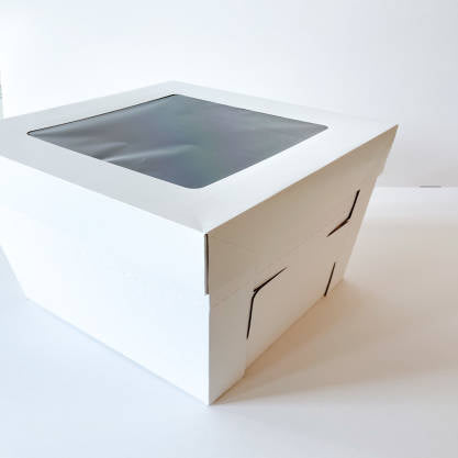 White Flex Tier Tall Cake Box With Window