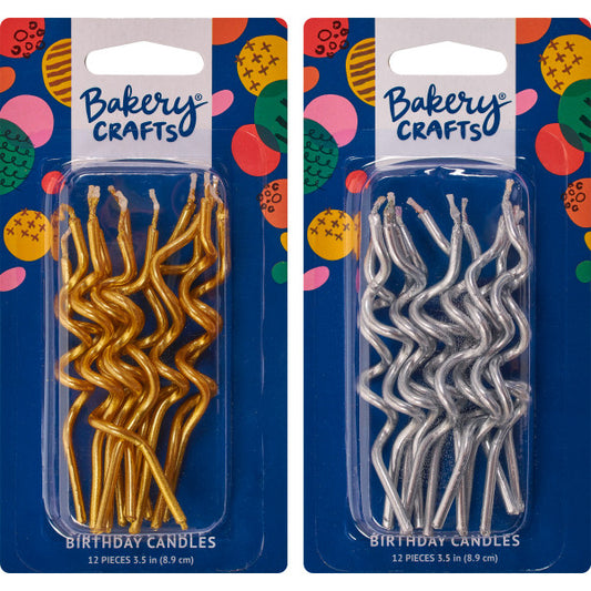 Metallic Swirl Shaped candle